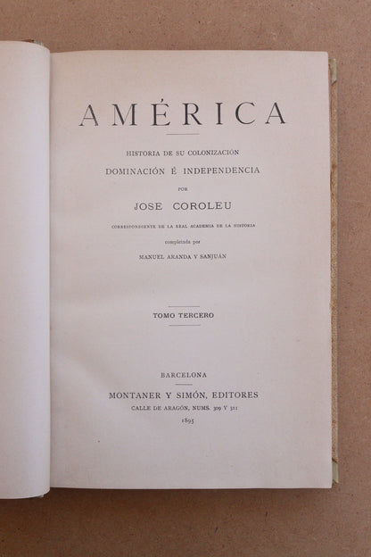 América, Montaner y Simón, 1894-1896